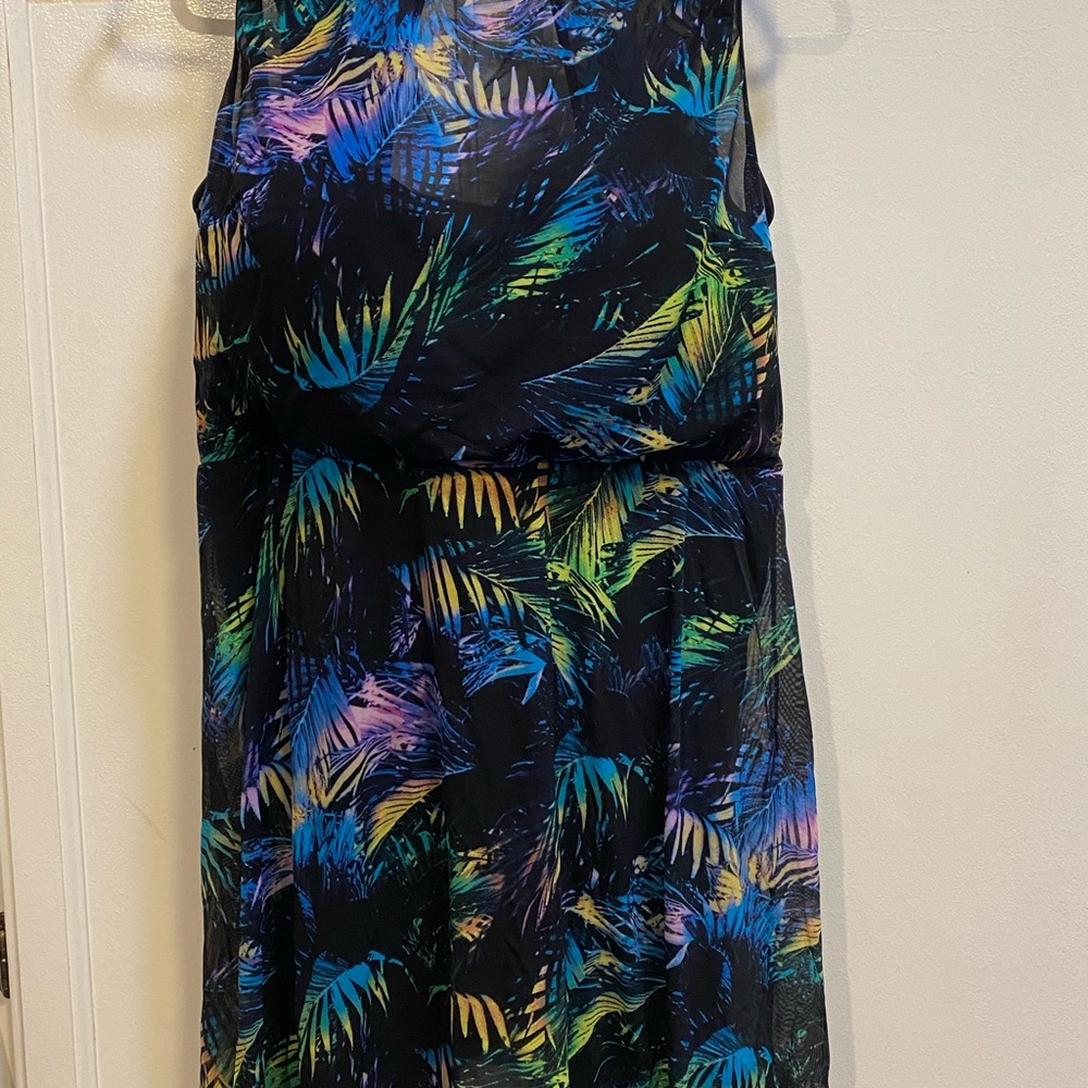 Torrid Tropical Bathing Suit Dress with Shelf Bra and built in Brief